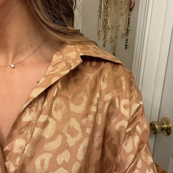 Leopard Print Button Down - Picture 6 of 7